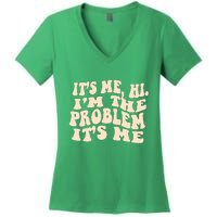 Meme Shirt It's Me, Hi I'm The Problem Funny Saying Humor Saying Women's V-Neck T-Shirt