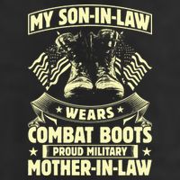 My Son In Law Wears Combat Boots Proud Military Mother In Law 7 Panel Mesh Trucker Snapback Hat