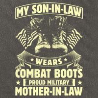 My Son In Law Wears Combat Boots Proud Military Mother In Law Cotton Canvas Backpack
