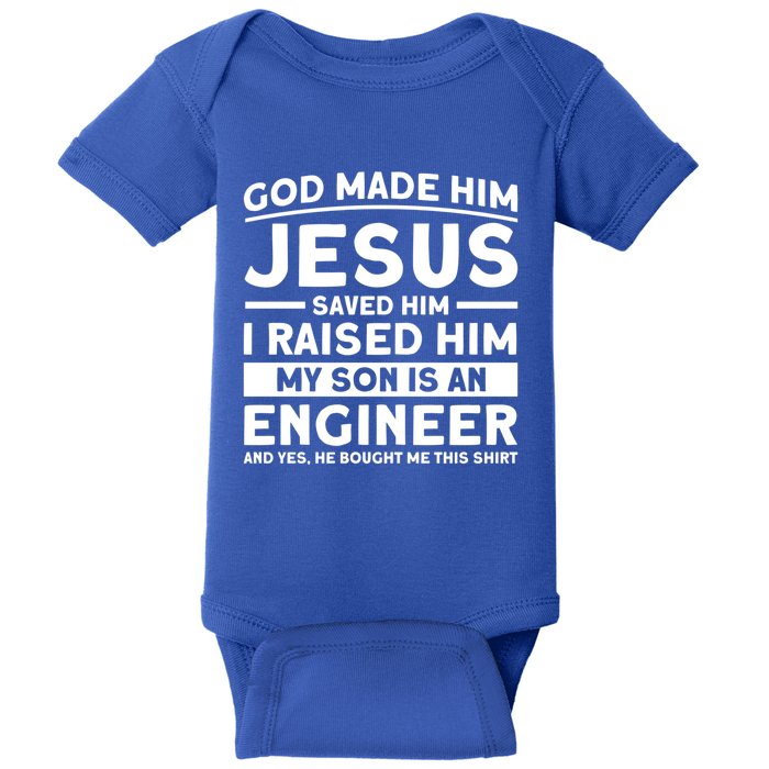 My Son Is A Engineer Engineer Dad Gift Baby Bodysuit