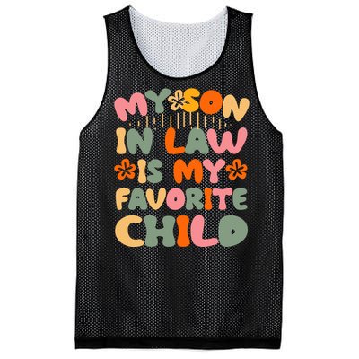 My Son In Law Is My Favorite Child Funny Mesh Reversible Basketball Jersey Tank