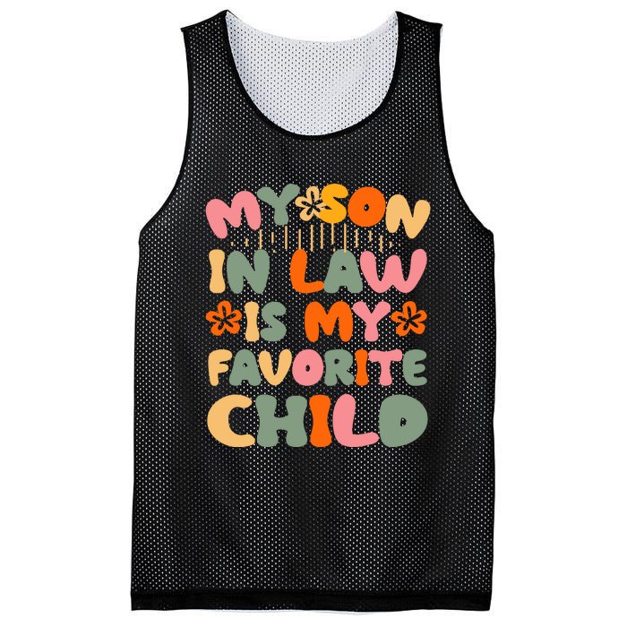 My Son In Law Is My Favorite Child Funny Mesh Reversible Basketball Jersey Tank