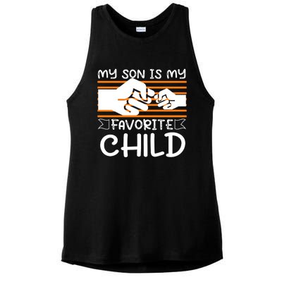 My Son Is My Favorite Child Funny Ladies PosiCharge Tri-Blend Wicking Tank