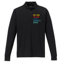 My Son In Law Is My Favorite Child Retro Performance Long Sleeve Polo