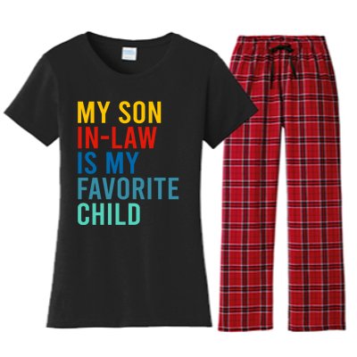 My Son In Law Is My Favorite Child Retro Women's Flannel Pajama Set