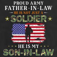 My SonInLaw Is A Soldier HeroProud Army FatherInLaw Golf Towel