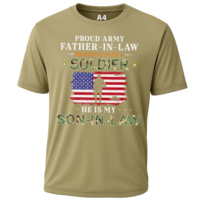 My SonInLaw Is A Soldier HeroProud Army FatherInLaw Cooling Performance Crew T-Shirt