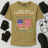 My SonInLaw Is A Soldier HeroProud Army FatherInLaw Cooling Performance Crew T-Shirt