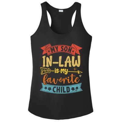 My Son In Law Is My Favorite Child Funny Retro Vintage  Ladies PosiCharge Competitor Racerback Tank