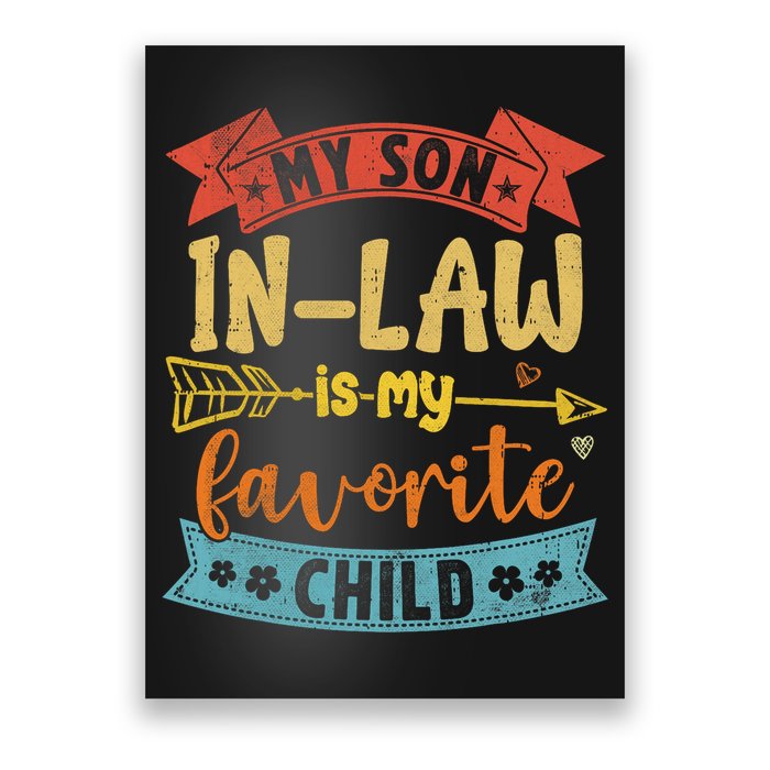 My Son In Law Is My Favorite Child Funny Retro Vintage  Poster