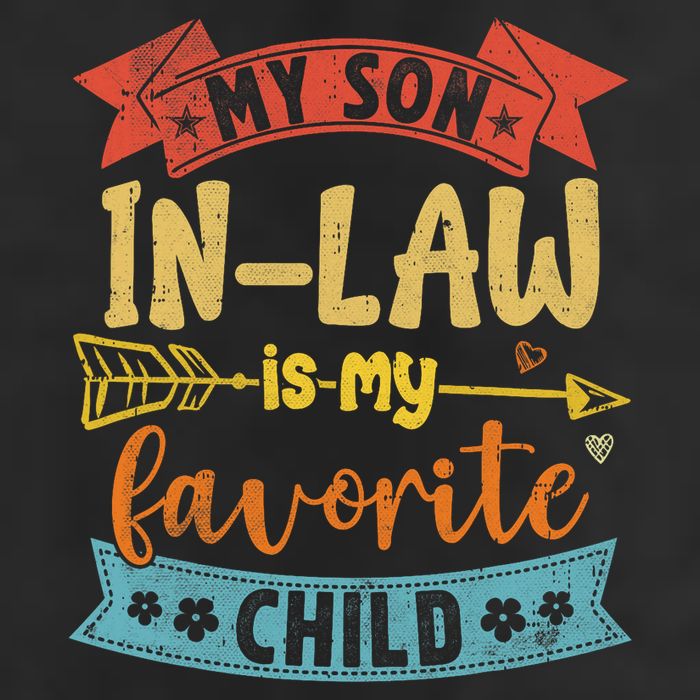 My Son In Law Is My Favorite Child Funny Retro Vintage  Golf Towel