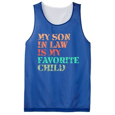 My Son In Law Is My Favorite Child Funny Family Humor Retro Mesh Reversible Basketball Jersey Tank