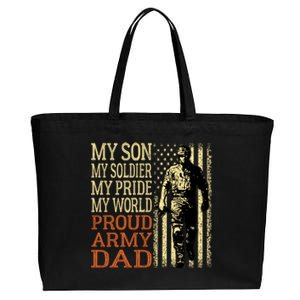 My Son Is A Soldier Hero Proud Army Dad Us Military Father Gift Cotton Canvas Jumbo Tote