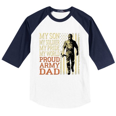 My Son Is A Soldier Hero Proud Army Dad Us Military Father Gift Baseball Sleeve Shirt