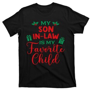 My SonInLaw Is My Favorite Child From MotherInLaw Xmas T-Shirt