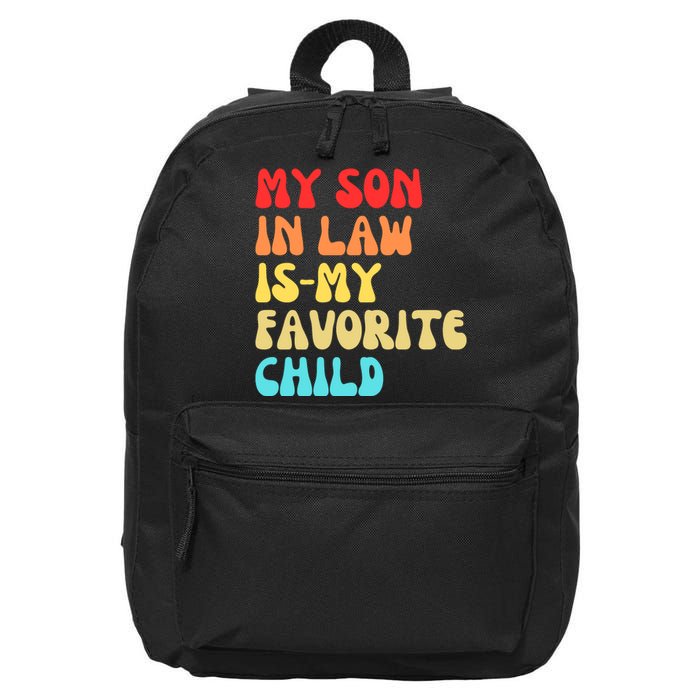 My SonInLaw Is My Favorite Child Vintage Teeees 16 in Basic Backpack