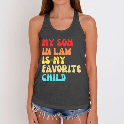 My SonInLaw Is My Favorite Child Vintage Teeees Women's Knotted Racerback Tank