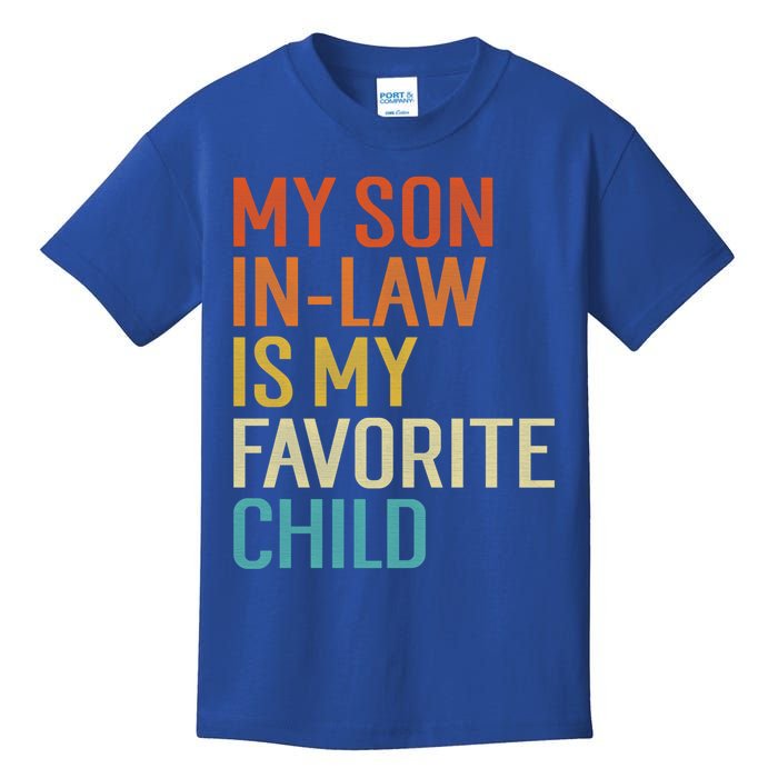 My Son In Law Is My Favorite Funny Family Humor Retro Gift Kids T-Shirt