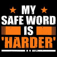 My Safeword Is Harder Inappropriate Hooded Wearable Blanket