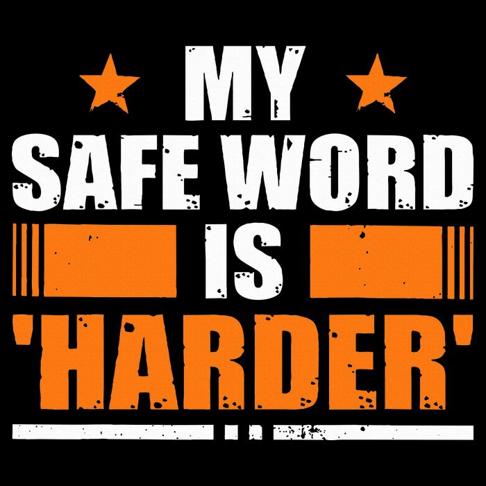 My Safeword Is Harder Inappropriate Cropped Pullover Crew