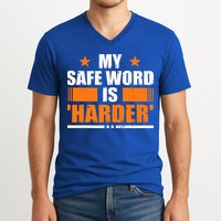 My Safeword Is Harder Inappropriate V-Neck T-Shirt