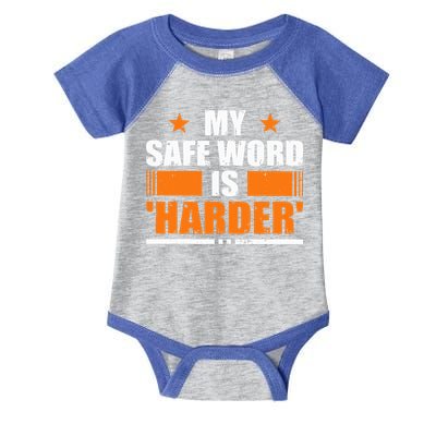 My Safeword Is Harder Inappropriate Infant Baby Jersey Bodysuit