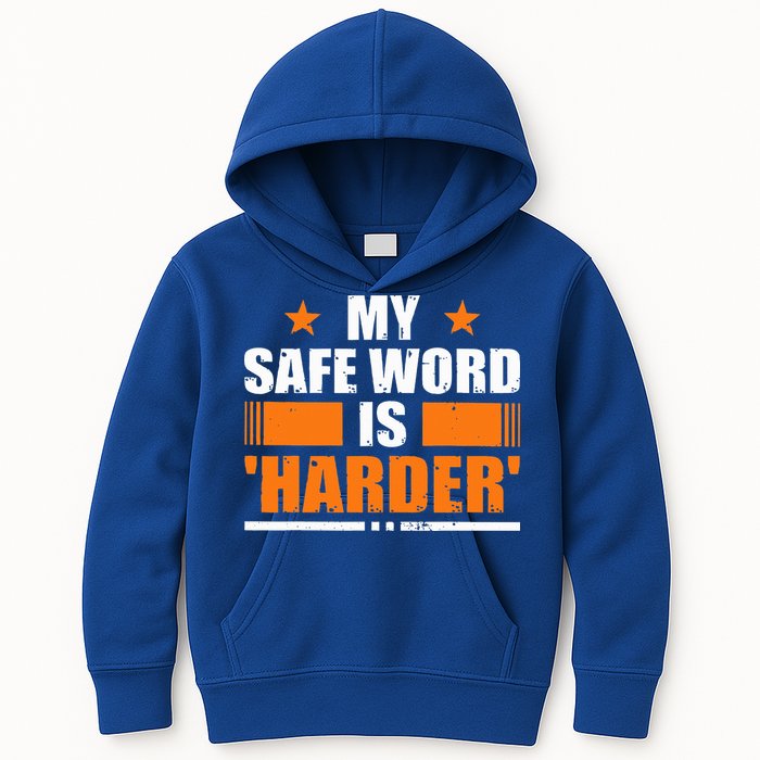 My Safeword Is Harder Inappropriate Kids Hoodie