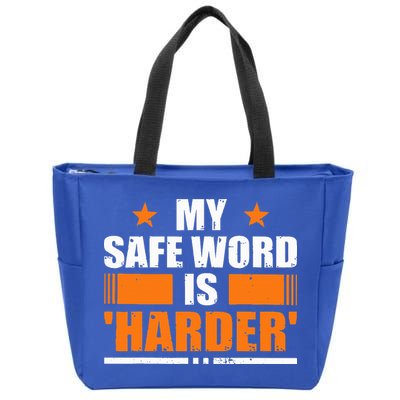 My Safeword Is Harder Inappropriate Zip Tote Bag