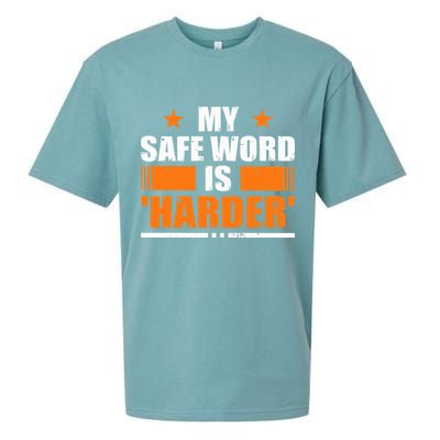 My Safeword Is Harder Inappropriate Sueded Cloud Jersey T-Shirt