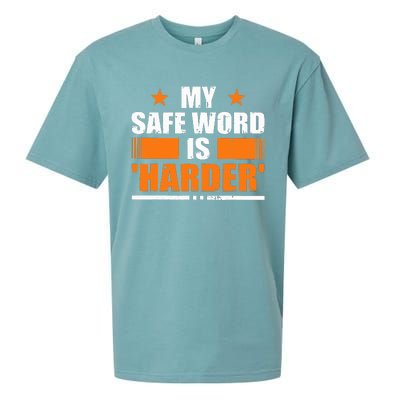 My Safeword Is Harder Inappropriate Sueded Cloud Jersey T-Shirt