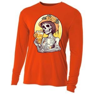 Momster Skeleton Ing Juice Funny Mom Mama Gift Cooling Performance Long Sleeve Crew