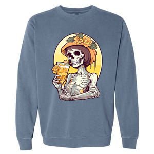 Momster Skeleton Ing Juice Funny Mom Mama Gift Garment-Dyed Sweatshirt