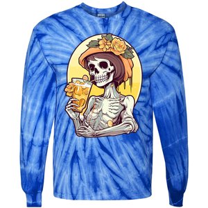 Momster Skeleton Ing Juice Funny Mom Mama Gift Tie-Dye Long Sleeve Shirt