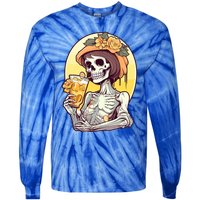 Momster Skeleton Ing Juice Funny Mom Mama Gift Tie-Dye Long Sleeve Shirt