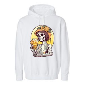 Momster Skeleton Ing Juice Funny Mom Mama Gift Garment-Dyed Fleece Hoodie