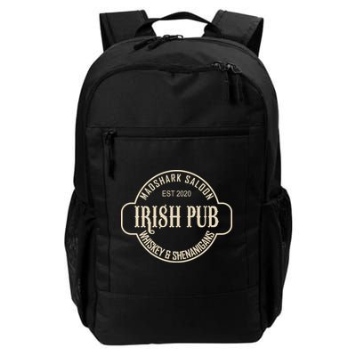 Madshark Saloon Irish Pub Whiskey & Shenanigans Daily Commute Backpack