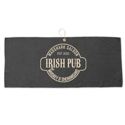 Madshark Saloon Irish Pub Whiskey & Shenanigans Large Microfiber Waffle Golf Towel