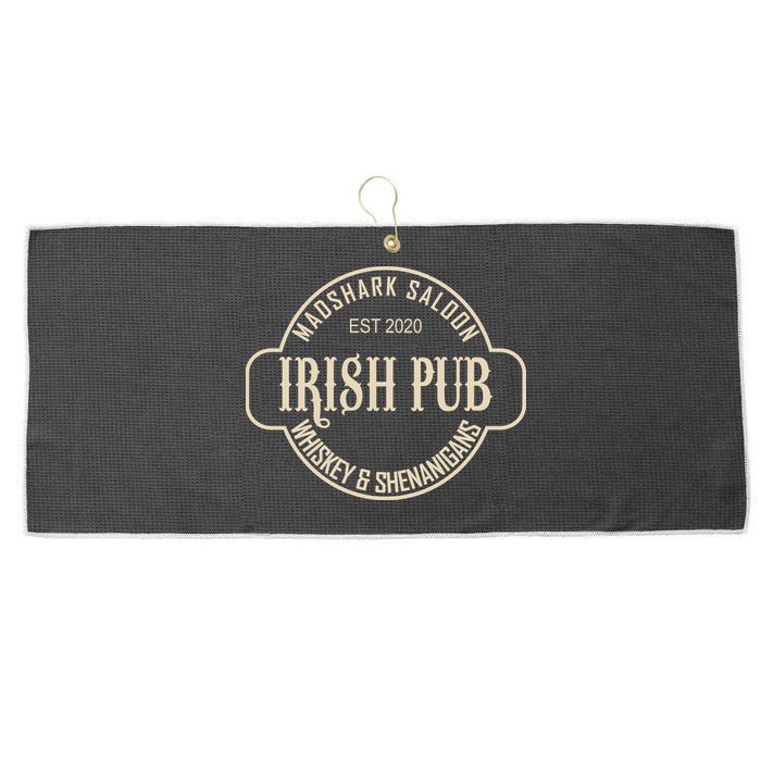 Madshark Saloon Irish Pub Whiskey & Shenanigans Large Microfiber Waffle Golf Towel