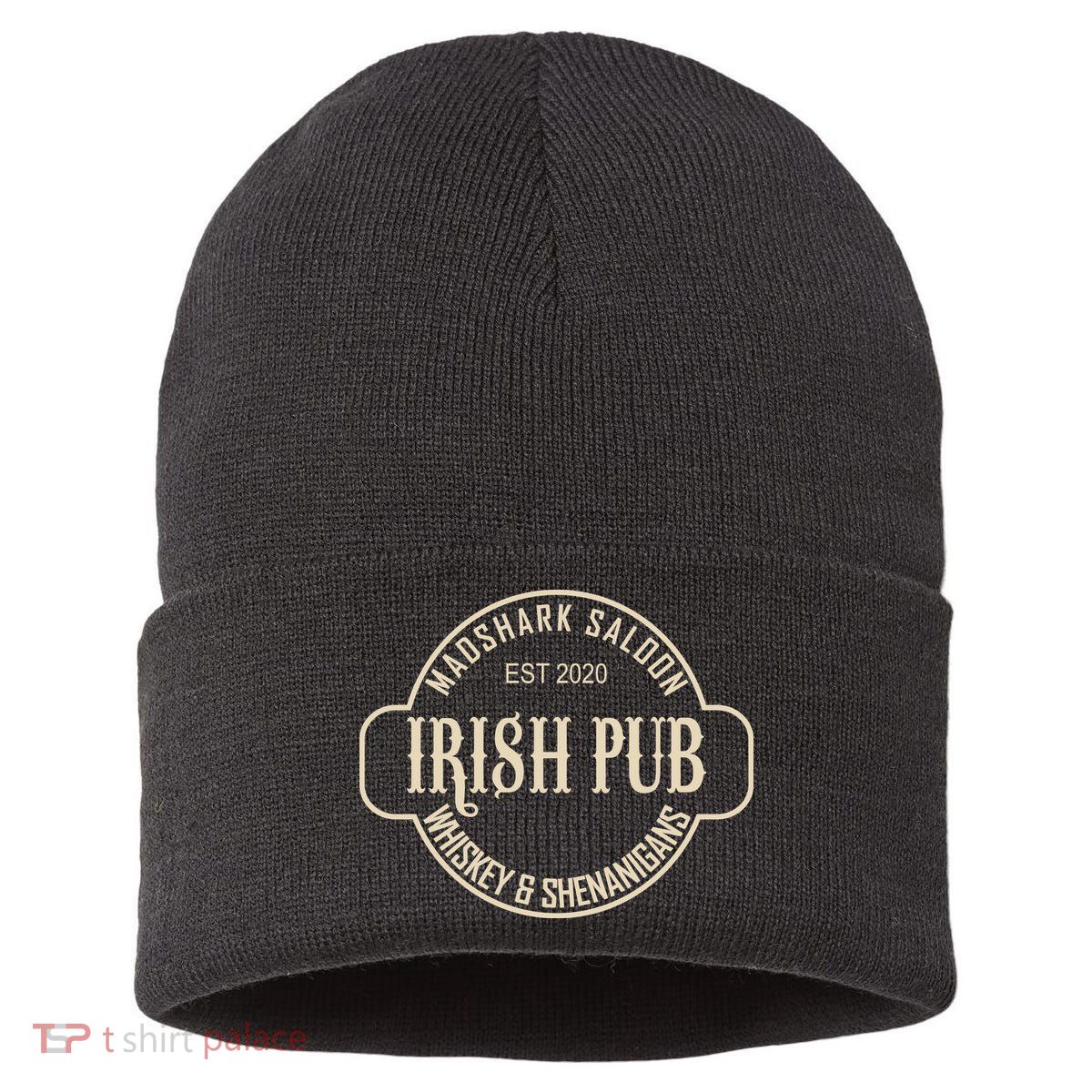 Madshark Saloon Irish Pub Whiskey & Shenanigans Sustainable Knit Beanie