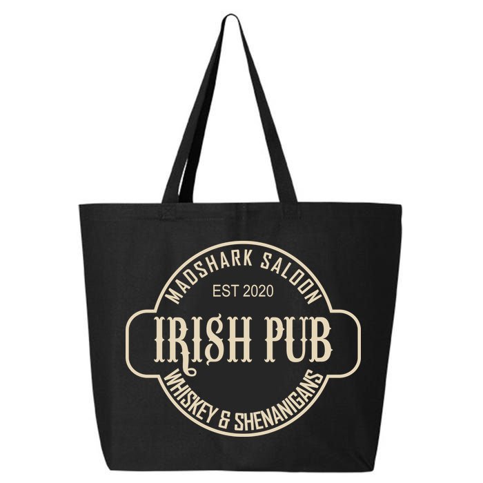 Madshark Saloon Irish Pub Whiskey & Shenanigans 25L Jumbo Tote
