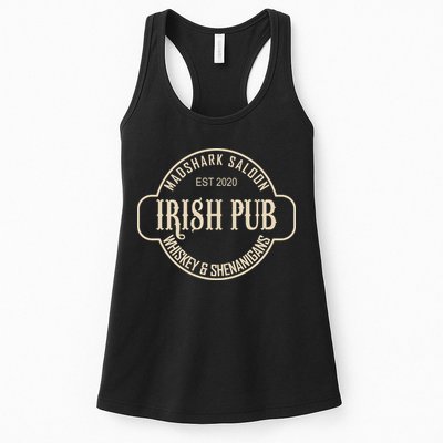 Madshark Saloon Irish Pub Whiskey & Shenanigans Womens Tank Top