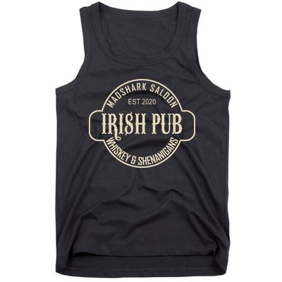 Madshark Saloon Irish Pub Whiskey & Shenanigans Tank Top
