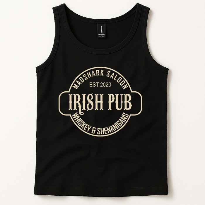 Madshark Saloon Irish Pub Whiskey & Shenanigans Tank Top