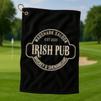 Madshark Saloon Irish Pub Whiskey & Shenanigans Golf Towel