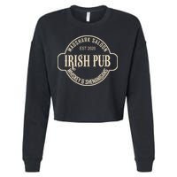 Madshark Saloon Irish Pub Whiskey & Shenanigans Cropped Pullover Crew