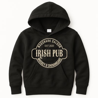 Madshark Saloon Irish Pub Whiskey & Shenanigans Kids Hoodie
