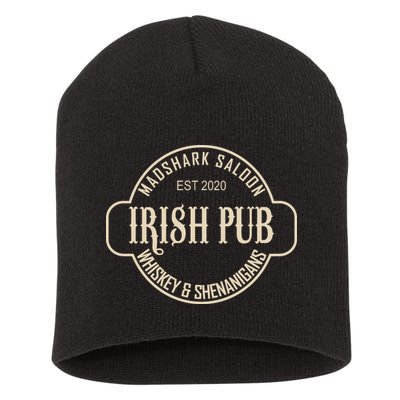 Madshark Saloon Irish Pub Whiskey & Shenanigans Short Acrylic Beanie