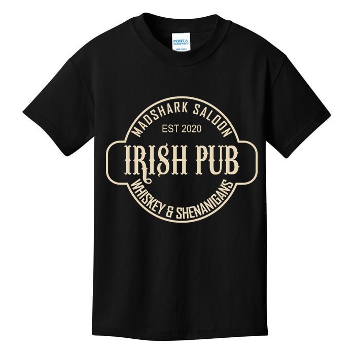 Madshark Saloon Irish Pub Whiskey & Shenanigans Kids T-Shirt