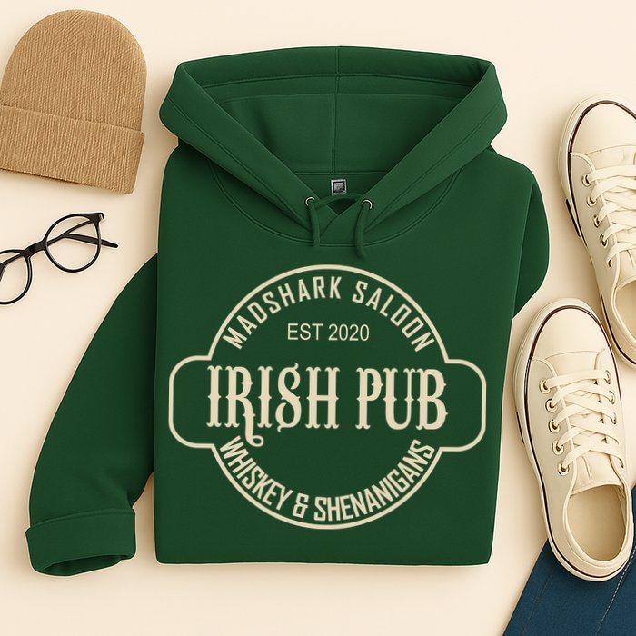Madshark Saloon Irish Pub Whiskey & Shenanigans Hoodie