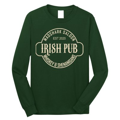 Madshark Saloon Irish Pub Whiskey & Shenanigans Long Sleeve Shirt